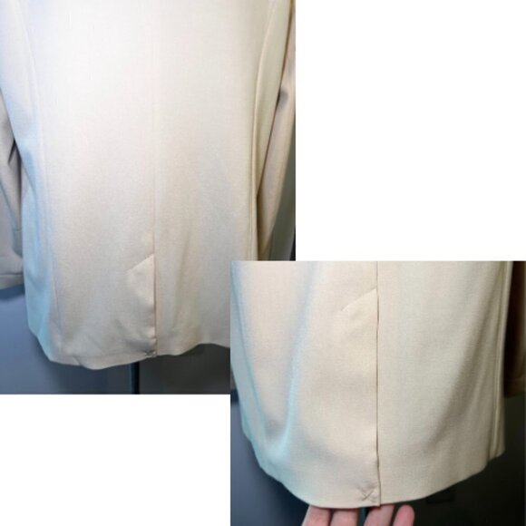 MO-KA Cream Beige Single-Breasted Relaxed Blazer Size M - Picture 10 of 14